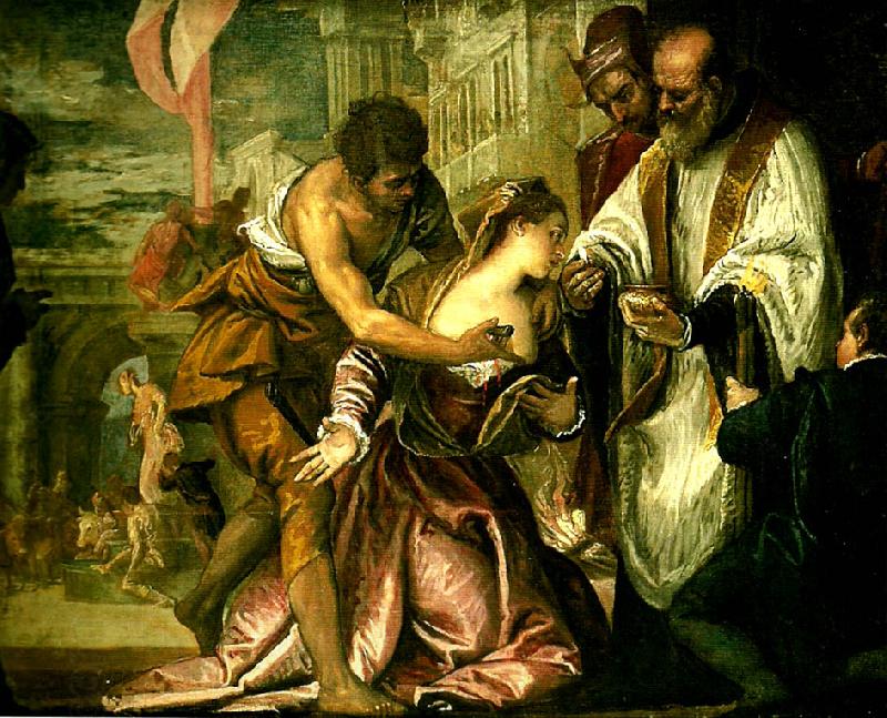 Paolo  Veronese last communion and martyrdom of st oil painting picture